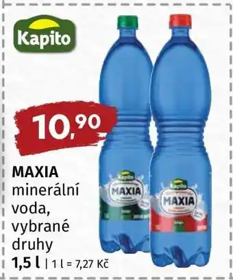 Terno MAXIA minerální voda, vybrané druhy nabídka