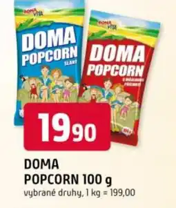 Trefa Doma popcorn nabídka