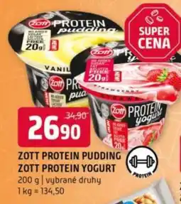 Terno ZOTT PROTEIN PUDDING ZOTT PROTEIN YOGURT nabídka