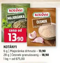 Terno Kotányi Majoránka drhnutá nabídka