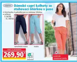 Norma Dámské capri kalhoty se stahovací šňůrkou v pase nabídka