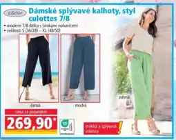 Norma Dámské splývavé kalhoty, styl culottes 7/8 nabídka