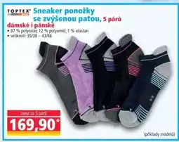 Norma Sneaker ponožky se zvýšenou patou, 5 párů nabídka