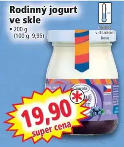 Norma Rodinný jogurt ve skle nabídka