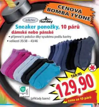 Norma Sneaker ponožky, 10 párů dámské nebo pánské nabídka