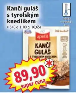 Norma Kančí guláš s tyrolským knedlíkem nabídka