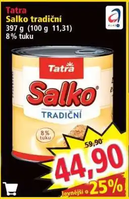 Norma Tatra Salko tradiční nabídka