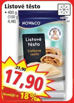 Norma Listové těsto nabídka