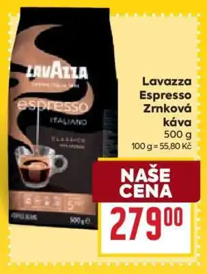 Billa Lavazza Espresso zrnková káva nabídka