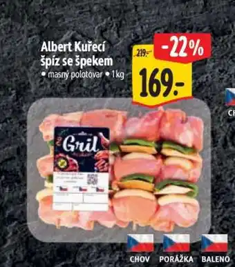Albert Albert Kuřecí špíz se špekem nabídka
