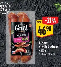 Albert Albert Klasik klobása nabídka