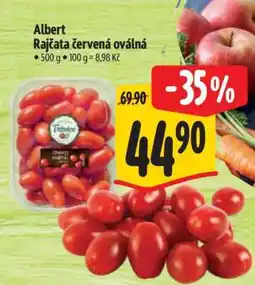 Albert Albert Rajčata červená oválná nabídka