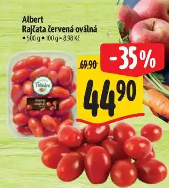 Albert Albert Rajčata červená oválná nabídka