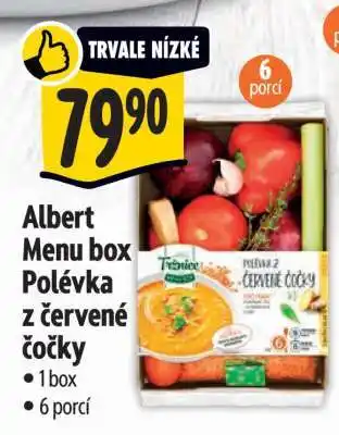 Albert Albert Menu box Polévka z červené čočky nabídka