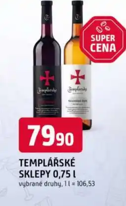 Trefa Templářské sklepy nabídka