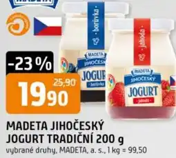 Trefa Madeta jihočesky jogurt tradiční nabídka