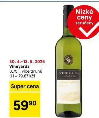 Tesco Vineyards nabídka