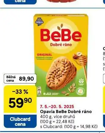 Tesco Opavia bebe dobré ráno nabídka