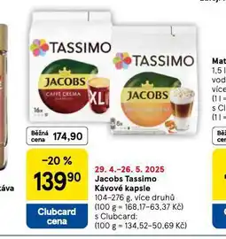 Tesco Jacobs tassimo kávové kapsle nabídka