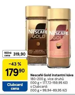 Tesco Nescafé gold instantní káva nabídka