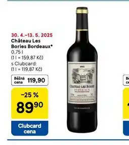 Tesco Chateau les bories bordeaux nabídka