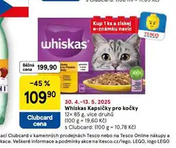 Tesco Whiskas kapsičky pro kočky nabídka