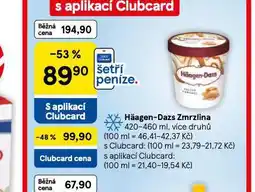 Tesco Häagen dazs zmrzlina nabídka