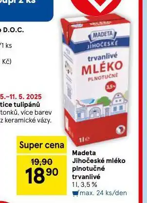 Tesco Trvanlivé mléko 3,5% nabídka