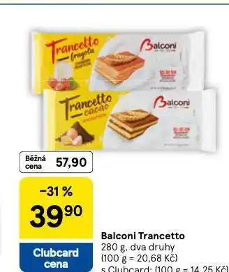 Tesco Balconi tracetto nabídka