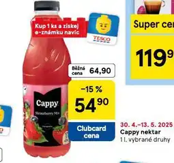 Tesco Cappy nektar nabídka
