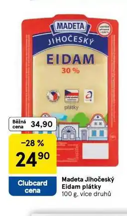 Tesco Madeta jihočeský eidam plátky nabídka