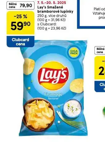 Tesco Lay´s smažené bramborové lupínky nabídka