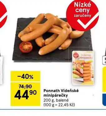 Tesco Vídeňské minipíárečky nabídka