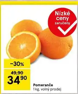 Tesco Pomeranče nabídka