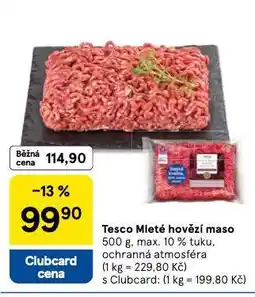 Tesco Mleté hovězí maso nabídka