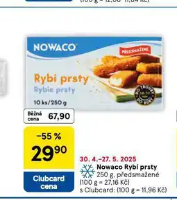 Tesco Nowaco rybí prsty nabídka