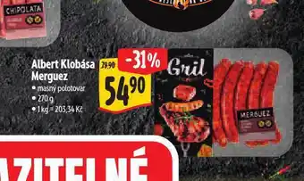 Albert Masová klobása merguez nabídka
