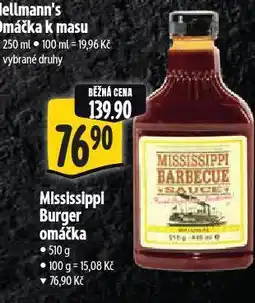 Albert Mississippi burger omáčka nabídka