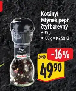 Albert Kotányi mlýnek pepř čtyř barev nabídka
