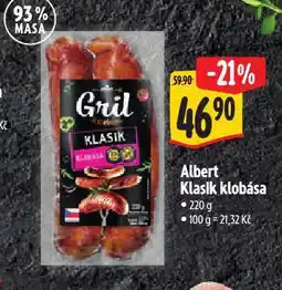 Albert Klasik klobása nabídka