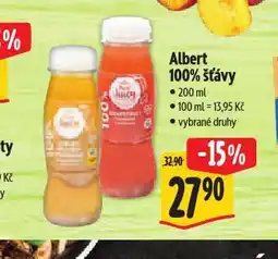 Albert 100% šťávy nabídka