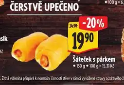 Albert Šáteček s párkem nabídka