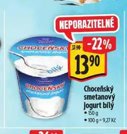 Albert Choceňský smetanový jogurt nabídka