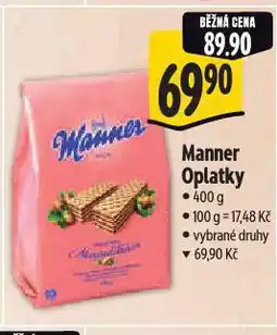 Albert Manner oplatky nabídka