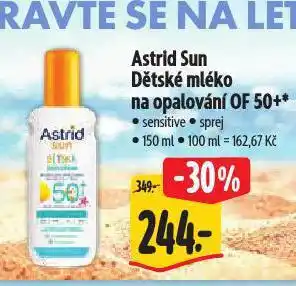 Albert Astrid sun mléko na opalování nabídka