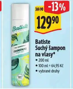 Albert Batiste suchý šampon na vlasy nabídka