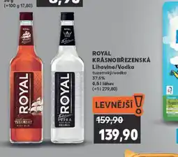 Kaufland Krásnobředzenský tuzemský, vodka royal nabídka