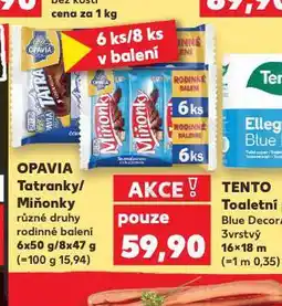 Kaufland Opavia tatranky / miňonky nabídka