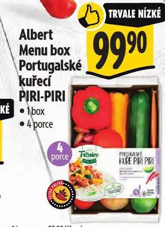 Albert Menu box portugalské kuře piri piri nabídka