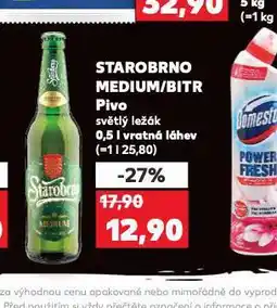 Kaufland Pivo starobrno medium / bitr nabídka